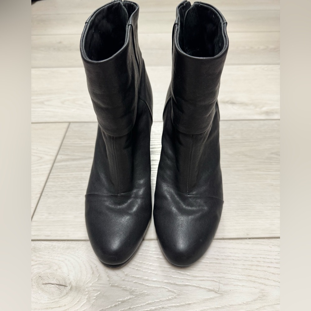 BLACK LEATHER RAG & BONE CLASSIC NEWBERRY ANKLE BOOTS